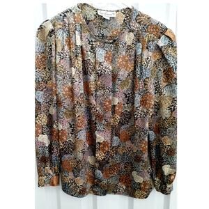 Vintage Eva Laurel Blouse Button Up Sz 10